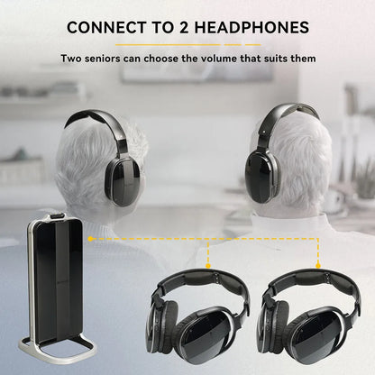 Wireless Headphone Bluetooth Headset for Mobile Phone Computer TV Earphone With Multifunction Base Rechargeable Saving Function