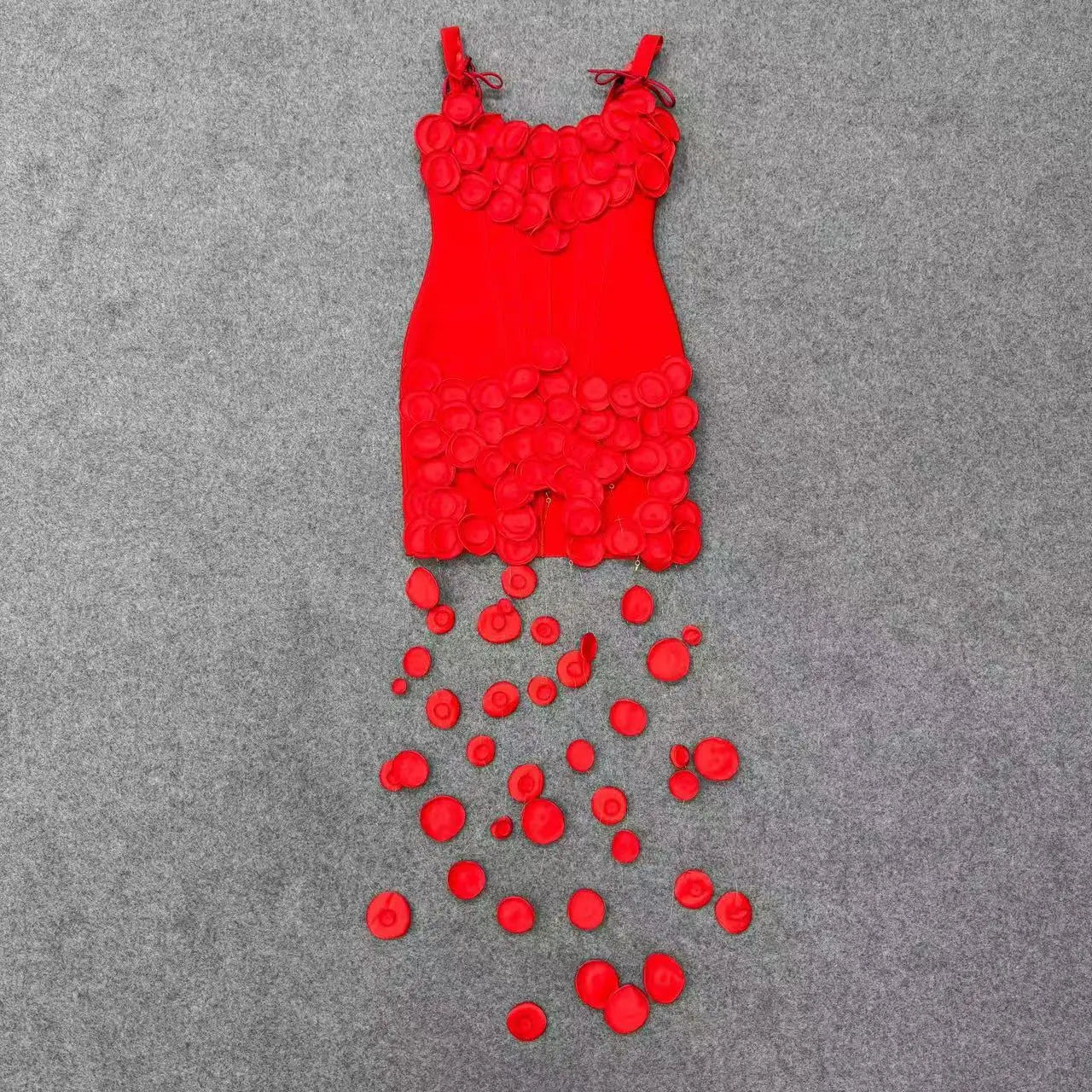 2026 New Bandage Women's Sexy Tube Top Sleeveless Flower Waist Elegant Temperament Bandage Dress