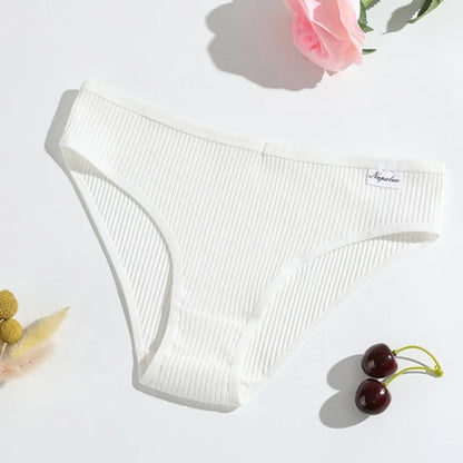 3Pcs/Set Cotton Panties Women Solid Color Soft Breathable Briefs Female Underpants Comfort Stretch Sexy Lingerie S-XL