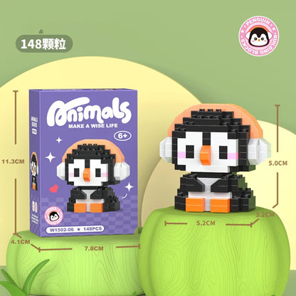 Micro Building Blocks - Creative Animal Brick Set | DIY Mini Construction Toys Kit