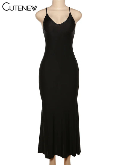 Red Spaghetti Strap Maxi Dress - Sexy Backless Ruched Body Shaping Dress Women