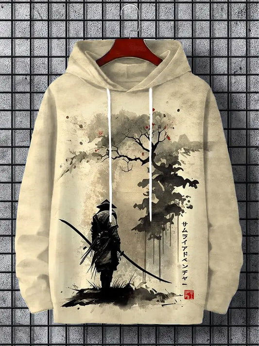 New Autumn And Winter Men's 3D Print Hoodies Japanese Harajuku Fashion Casual Sports Hooded Anime Beast Pattern Man Hoodie