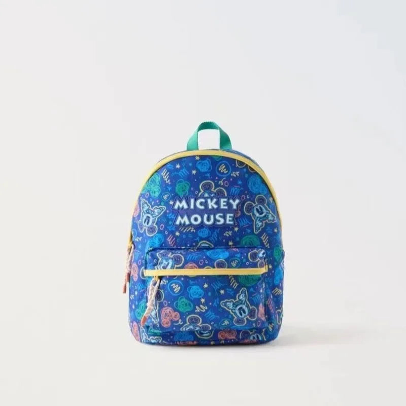 Disney Mickey  Minnie Fashion Backpack - Large Capacity Canvas School Bag for Boys  Girls