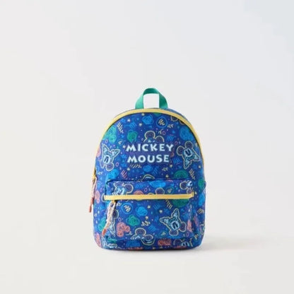 Disney Mickey  Minnie Fashion Backpack - Large Capacity Canvas School Bag for Boys  Girls