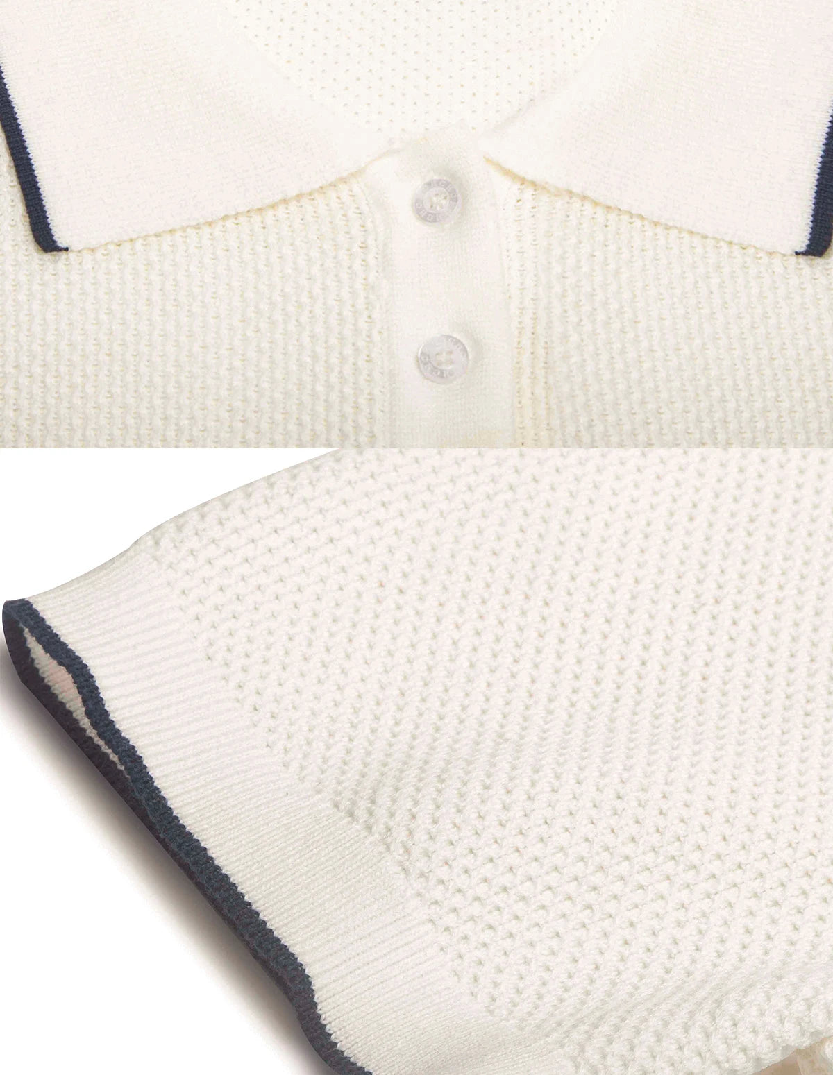 CHCH Men's lapel Short Sleeved Sweater T-shirt New Knitted Casual Business Men's Pullover Sweater T-shirt