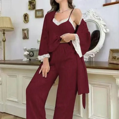 Romantic Nightwear Ladies Pajamas New Products Dress Nightie Woman Night Set 3 Piece Sexy Clothes Women Sleep Women's Peignoirs