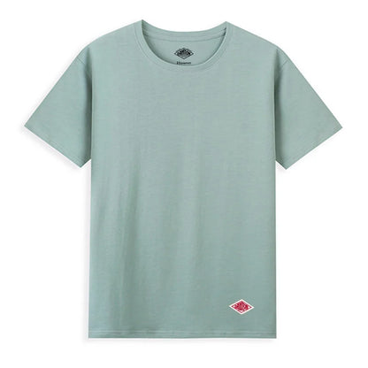 2025 Exported To Japan Orders Classic Embroidery Fashion Solid Simple Loose Short Sleeve Cotton Couple T-shirt Men/Women Top