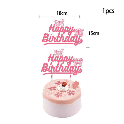 Butterfly Party Tableware Set - Disposable Plates Napkins Cups  Tablecloth for Baby Shower  Birthday