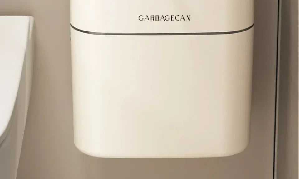 Hanging Trash Can - Stylish Kitchen  Bathroom Waste Bin with Flip Cover