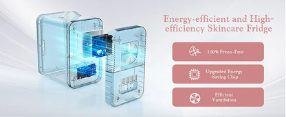 4L Mini Cooler＆Warmer Fridge With LED Light Mirror Portable Makeup Refrigerator Cosmetic Storage Keep fresh Cooler for Car Home