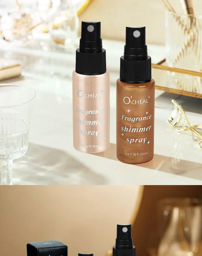 Flash Spray, Lasting Flash, Waterproof, Sweat Proof, Stain Proof, Suitable for Face, Body, Neck, Bright Makeup, Shiny Cosmetics