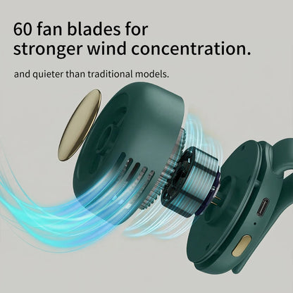 Portable Neck Waist Fan Mini Clip Fan Electric Air Cooling Fan 900mah USB Bladeless Fan Portable Air Cooler for Outdoor Home
