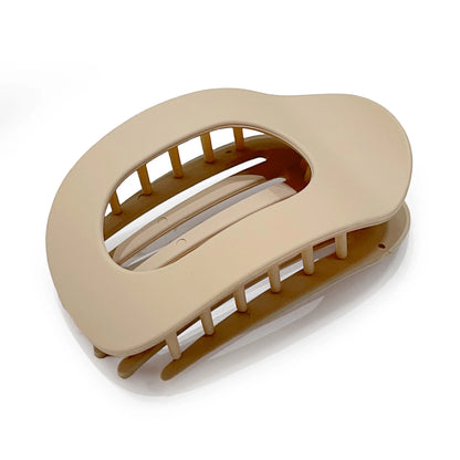 Fashion Oval Hair Claw Clip for Women New Design Leopard Matte Curved Flat Styling Barrettes Acrylic Lying Down Hair Accessories