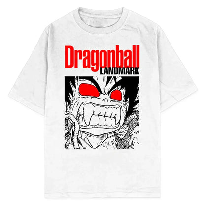 Men Streetwear Washed T Shirt Japanese Anime Dragon Ball Print T-Shirt Harajuku Cotton Casual Tshirt Summer Short Sleeve Tops