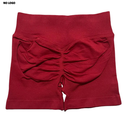 Women Sports Shorts - Low Waist Elastic Band Gym Biker Scrunch Fitness 4.5''