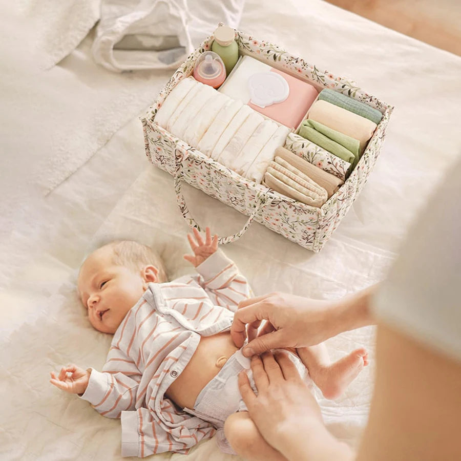 Baby Diaper Organizer Bag Folding Portable Diaper Stackers & Caddies High Capacity Storage Bag for Baby Things