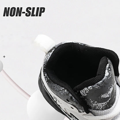 Children Basketball Shoes - Kids Sneakers Lace Up | Non Slip PU Leather High Top