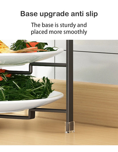 Kitchen Storage Rack | Wall Mounted Rust Proof Rack, Foldable Side Dish Organizer with Drawer