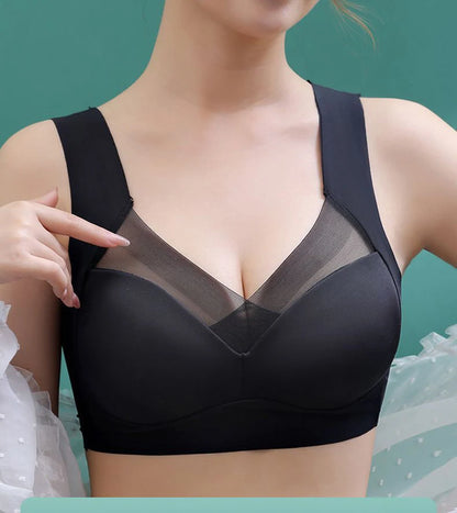 1pcs Women Bras Plus Size Seamless Bra Bralette Backless Ladys Mesh Brassiere Vests Female's Sport Anti-sagging Underwears L-6XL