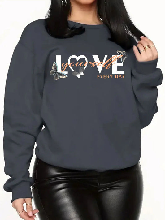 Women's Autumn and Winter Loose Casual Cartoon Zipper Bear Pattern Printed Velvet Long-Sleeved Round Neck Sweatshirt Pullover