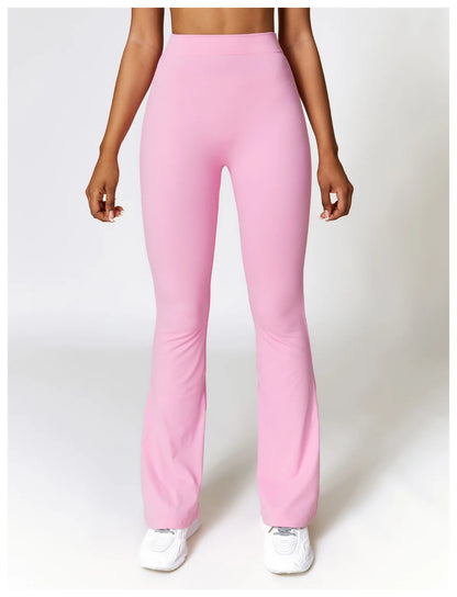 New Yoga Pants Flare Leggings Women High Waist Wide Leg Pants Women Gym Fitness Sports Flared Pant Dance Trousers V-shaped Hip