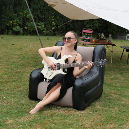 Air Mattress Inflatable Sofa Double Inflatable Chair For Flodable Blow Up Couch Lounger Portable Air Sofa Indoor Tent Camping