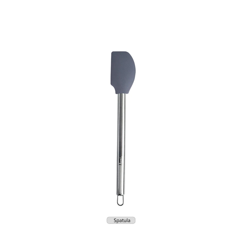 Silicone Kitchen Utensils – Heat Resistant Cooking Tool Sets with Stainless Steel Handle