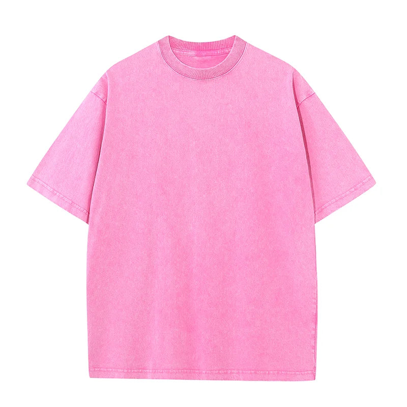 100% Cotton T-shirt Custom Logo Street Trend Short Sleeve T-shirt Embroidery Design European American Size Tops Printing Pattern