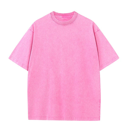100% Cotton T-shirt Custom Logo Street Trend Short Sleeve T-shirt Embroidery Design European American Size Tops Printing Pattern