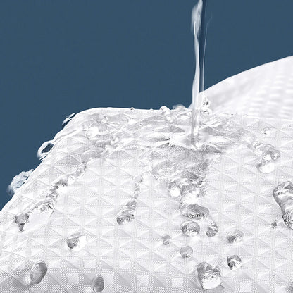 Waterproof Thickened Waffle Shower Curtain - Mildew Resistant Solid Color Bathroom Decor - ZOOMNSTORE