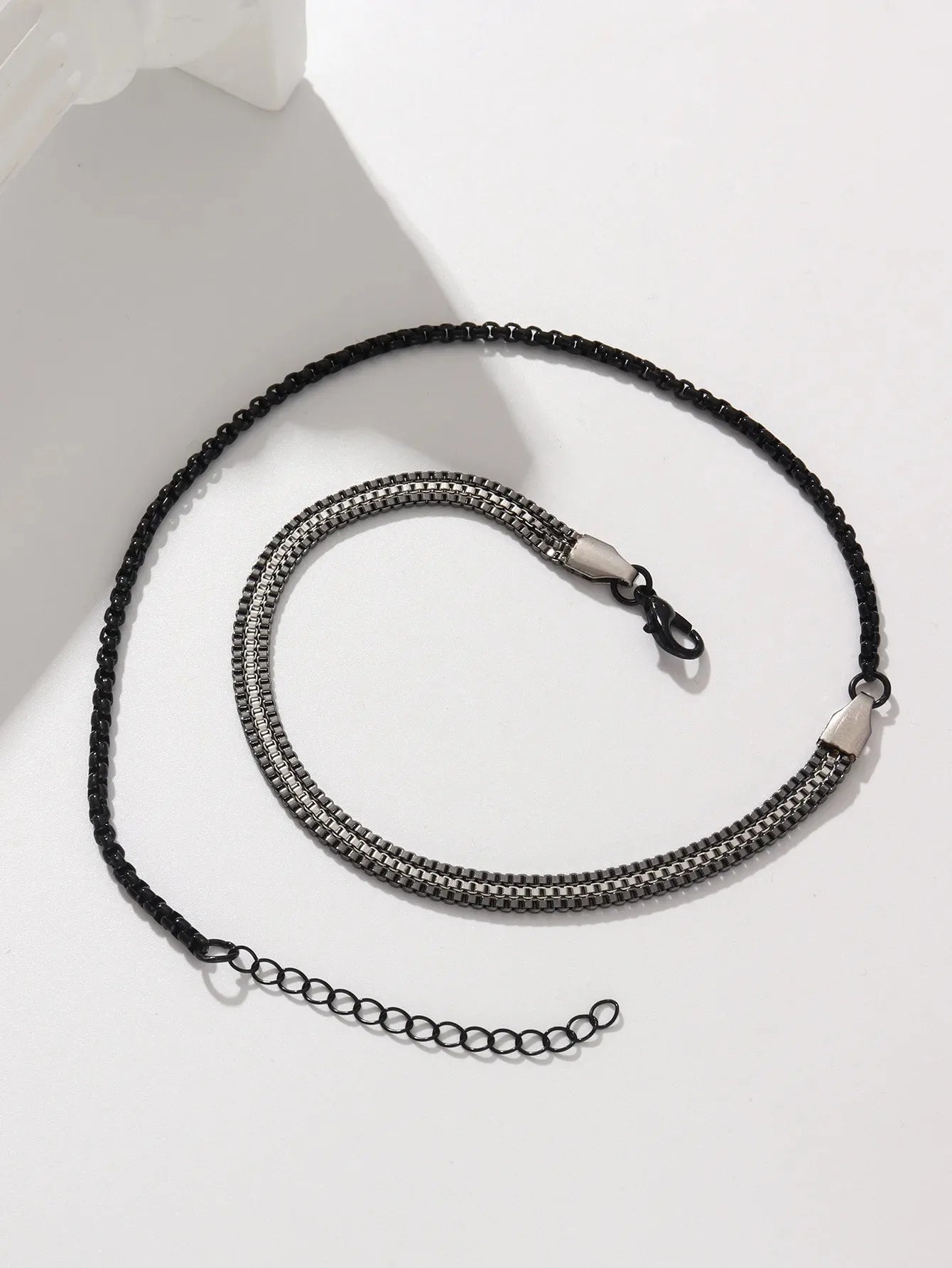 4pcs Men's Chain Bracelets,Stainless Steel Adjustable Box Chain Wristband,Stylish European Male Jewelry Gifts