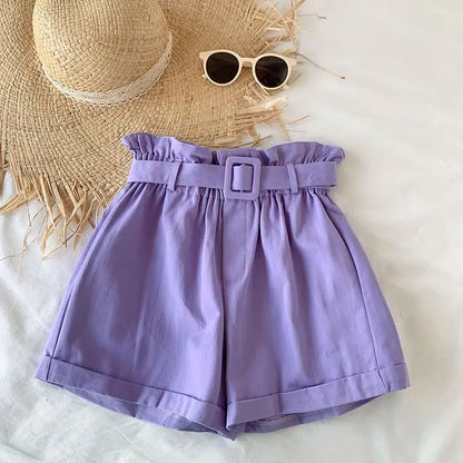 Korean Girls Casual Shorts - Thin Summer Trousers for Kids 3-12Yrs