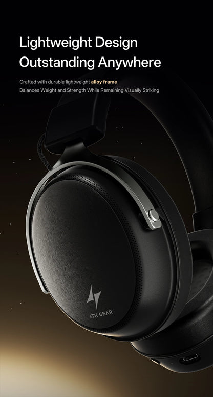 ATK N9 2.4GHz Wireless Gaming Headset with Mic for PS5 PS4 PC Mac Playstation Bluetooth Gaming headphone with Microphone