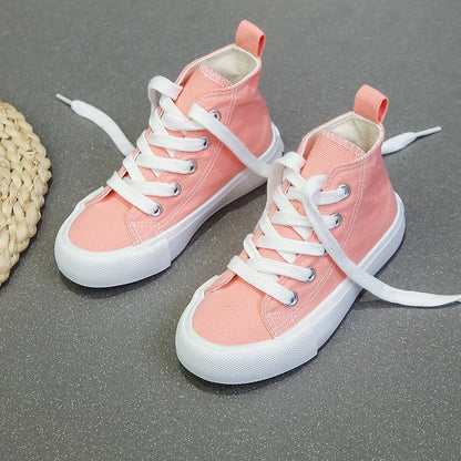 Children's Canvas Shoes - Breathable Kids Casual Lace-Up Sneakers | Unisex Footwear