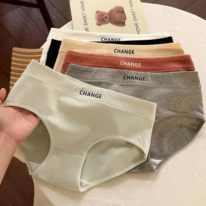 Women's Cotton Underwear panty Sexy Solid Color Triangle Pants Girl Mid Waist Seamless Comfort Underpants Female Lingerie