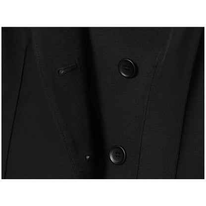 Women's Casual Blazer - Autumn Long Sleeve V Neck Double Breasted Jacket With Pockets