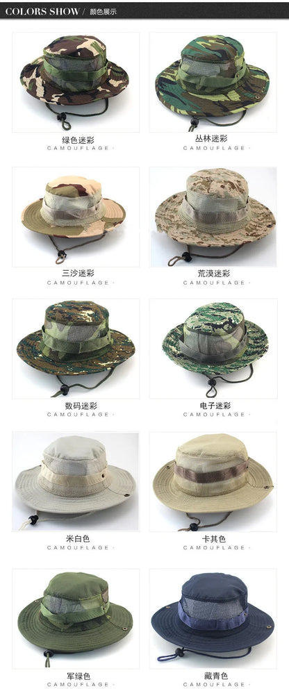 Camo Boonie Hat – Tactical Bucket Hat for Fishing, Hiking & Hunting