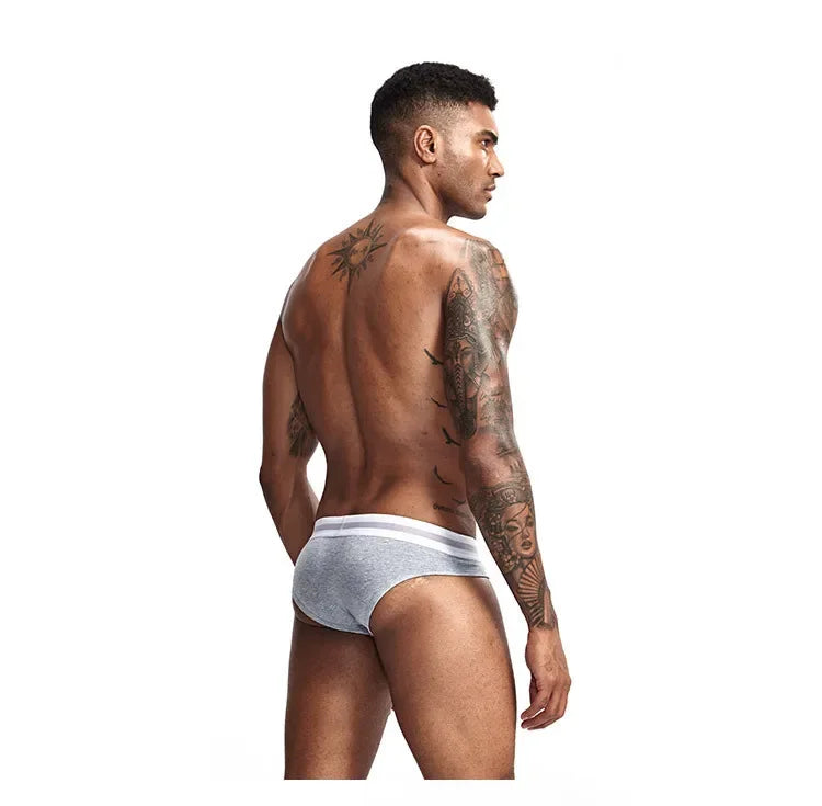 3pcs Men's Pure Cotton Low Waist Elastic Sexy Loose Breathable Youth Pant Headband Underwear Summer Cotton Briefs