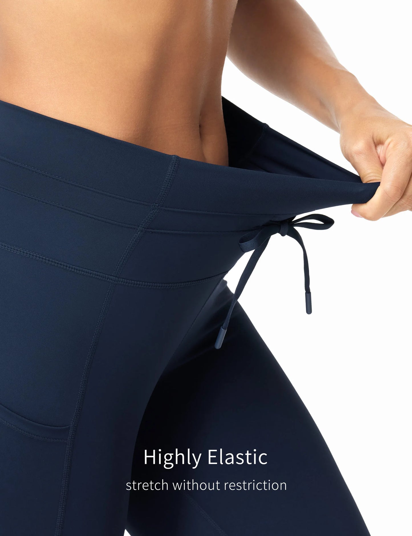 THE GYM PEOPLE Women's High Waisted Drawstring Flare Leggings Workout Soft Stetchy Bell Bottom Yoga Pants with Pockets