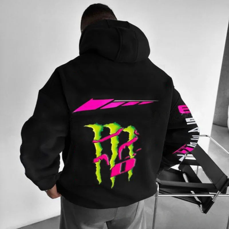 Monster Energy Hoodies – Charcoal Gray Streetwear Pullover For Men & Women