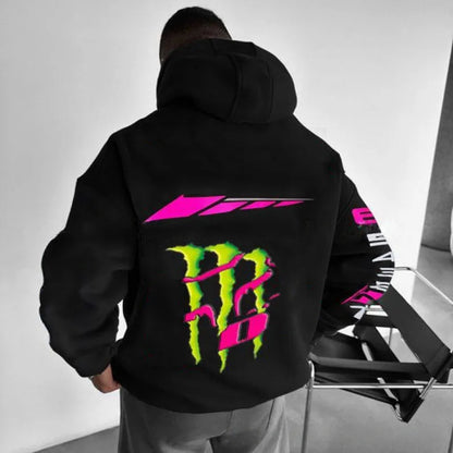 Monster Energy Hoodies – Charcoal Gray Streetwear Pullover For Men & Women