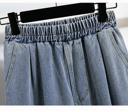2026 Wide Leg Pants Women's Spring Autumn Retro Waed Denim Workwear Trousers High Waist Casual Versatile Plus Size Pants