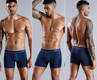 3pcs Print Men's Panties BONITOS Letter Waistband Boxer Briefs Cotton Underwear Mens Boxers Classic Men Underpants
