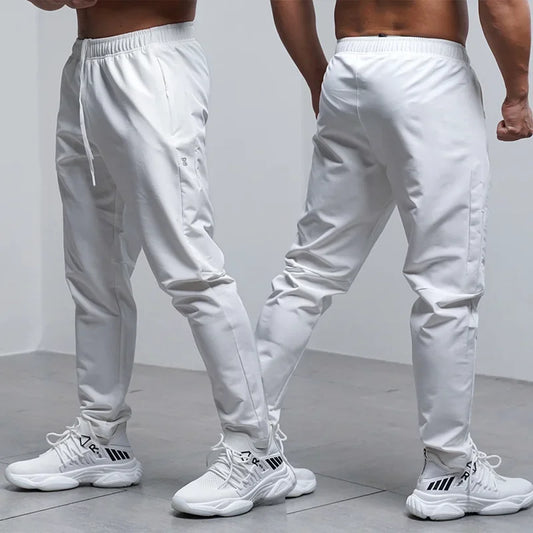 Men's Running Pants - Breathable Waterproof Sweatpants With Elastic Waist & Zip Pocket