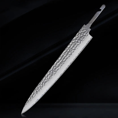 Damascus Steel VG10 Chef Knife Blank - Hand Forged Kitchen Knife Making Tool