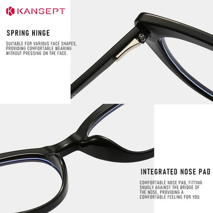 Computer Glasses Women | Anti Glare Cat Eye Reading Glasses With Clear Lenses & Plastic Frame