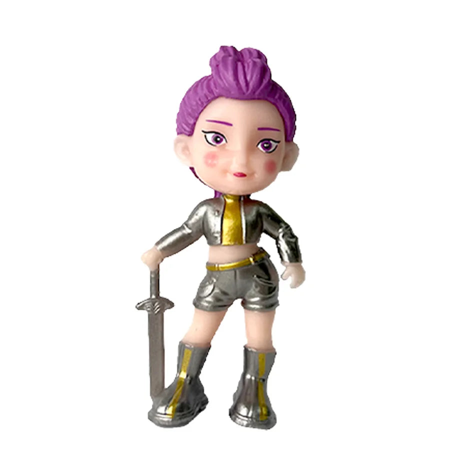 2025 Hot Anime KPop Devil Hunter Doll Vinyl Toy Rumi Mira Zoi Character Vinyl Mask Blind Box Ornament Toy Birthday Gift