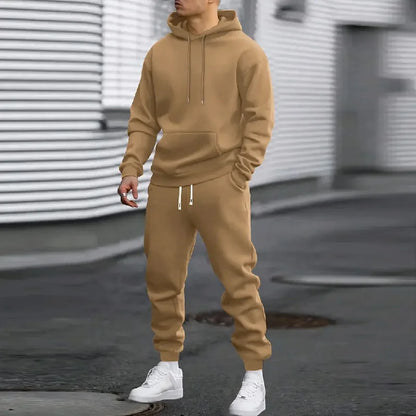 2026 popular two-piece men's sportswear jogging suit sportswear hooded sweatshirt zipper sweatshirt autumn and winter clothing