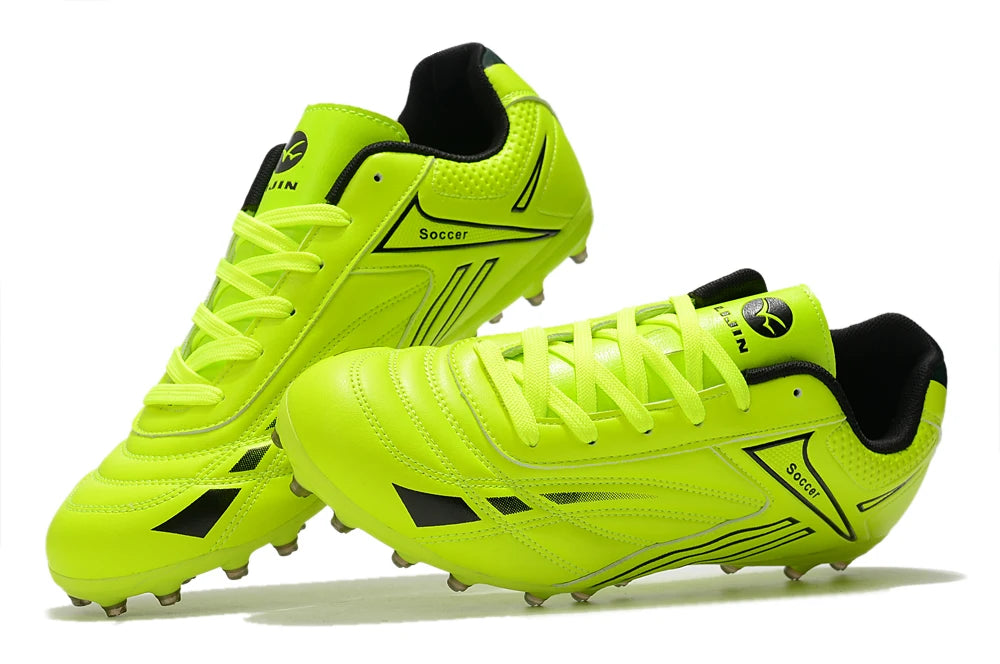 Men's Football Shoes – Lightweight Turf Soccer Cleats with Studded Rubber Sole