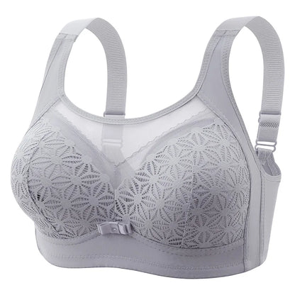 New Style Non Steel Ring Gathering Anti Sagging Thin Cup Breathable Adjustable Back Bra Anti Slip Four Breasted Underwear